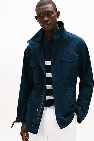Tommy Hilfiger Luźna kurtka typu field w jodełkę