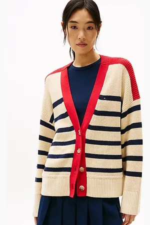 Tommy Hilfiger Luźny kardigan z dekoltem w szpic