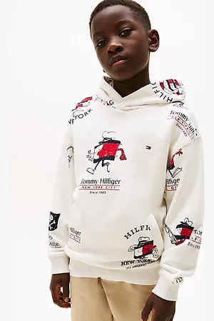 Tommy Hilfiger Bluza z kapturem z motywem flagi