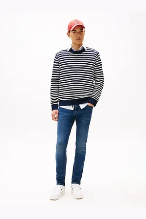 Tommy Hilfiger Wąskie jeansy Scanton z efektem wyblaknięcia