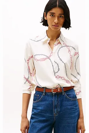 Tommy Hilfiger Koszula o luźnym kroju ze złotymi guzikami