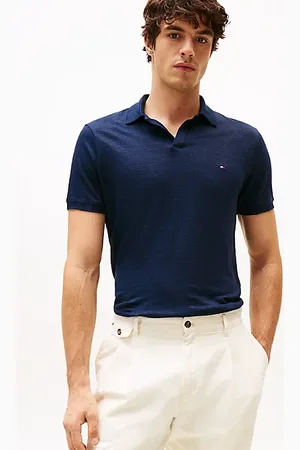Tommy Hilfiger Lniana koszulka polo o regularnym kroju