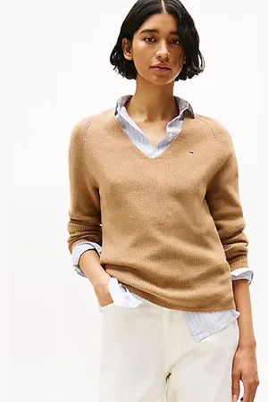 Tommy Hilfiger Sweter z dekoltem w szpic