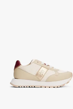 Tommy Hilfiger Metaliczne sznurowane buty sportowe