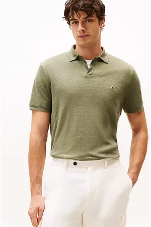 Tommy Hilfiger Lniana koszulka polo o regularnym kroju