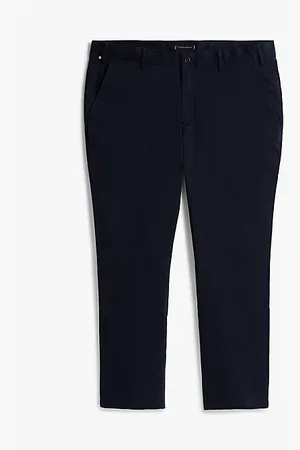 Tommy Hilfiger Satynowe chinosy Denton z prostymi nogawkami