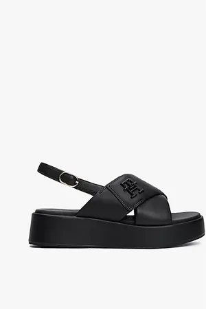 Tommy Hilfiger Skórzane sandały na platformie TH Monogram