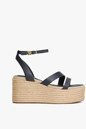 Tommy Hilfiger Skórzane espadryle na platformie