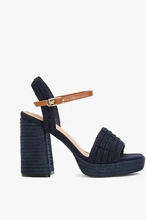 Tommy Hilfiger Sandały na obcasie z plecionymi paskami
