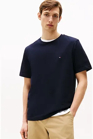 Tommy Hilfiger T-shirt z okrągłym dekoltem i wyhaftowaną flagą