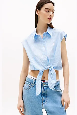 Tommy Hilfiger Popelinowa koszula z krótkim kimonowym rękawem