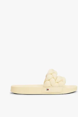Tommy Hilfiger Klapki z plecionym paskiem