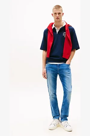 Tommy Hilfiger Wąskie jeansy Scanton z przetarciami