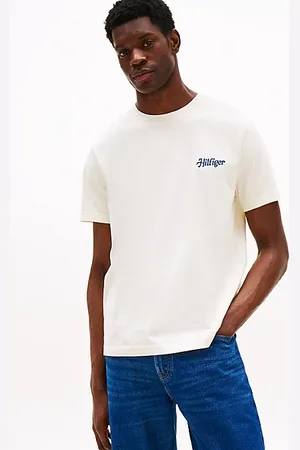 Tommy Hilfiger T-shirt o luźnym kroju z grafiką z tyłu