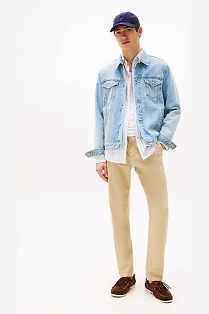 Tommy Hilfiger Luźne spodnie Harlem ze zwężanymi nogawkami z mieszanki lnu