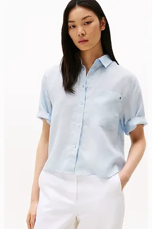 Tommy Hilfiger Lniana koszula o luźnym kroju
