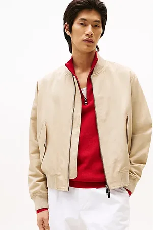 Tommy Hilfiger Kurtka bomber z lnu i bawełny