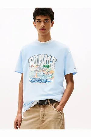 Tommy Hilfiger Luźny T-shirt z nadrukiem