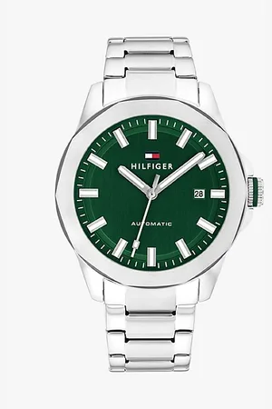 Tommy Hilfiger Zegarek z zieloną tarczą i bransoletą z ogniw