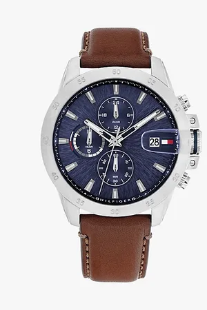 Tommy Hilfiger Zegarek na skórzanym pasku
