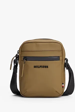 Tommy Hilfiger Torba reporterka z teksturowanym logo