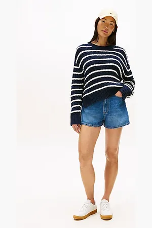 Tommy Hilfiger Denimowe szorty z wysokim stanem