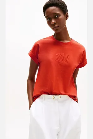 Tommy Hilfiger T-shirt z okrągłym dekoltem i wyhaftowanym logo