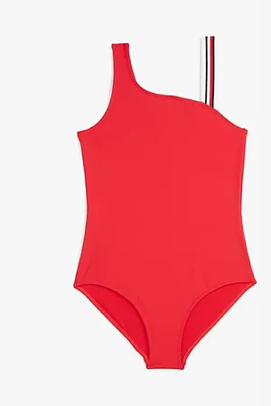 Tommy Hilfiger Sygnowany strój kąpielowy na jedno ramię