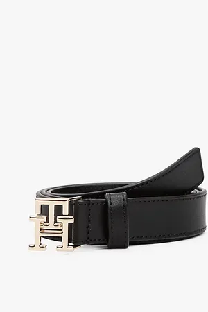 Tommy Hilfiger Skórzany pasek z plakietką z monogramem