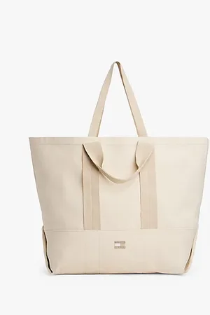 Tommy Hilfiger Płócienna torba na ramię z logo w kolorze tła