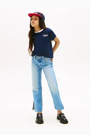 Tommy Hilfiger Jeansy z prostymi nogawkami z efektem wyblaknięcia