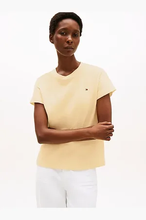 Tommy Hilfiger Teksturowany T-shirt z okrągłym dekoltem