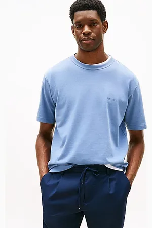 Tommy Hilfiger T-shirt o luźnym kroju z logo w kolorze tła