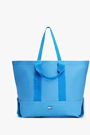 Tommy Hilfiger Płócienna torba na ramię z logo w kolorze tła