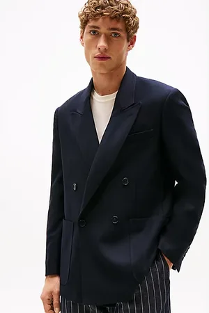 Tommy Hilfiger Teksturowana marynarka dwurzędowa