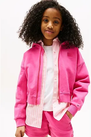 Tommy Hilfiger Luźna bluza z kapturem i zamkiem