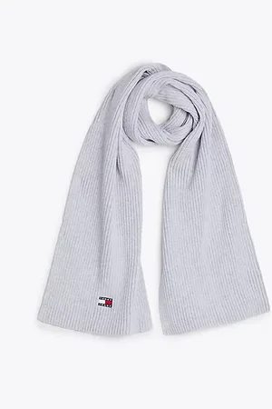 Tommy Hilfiger Prążkowany szalik z naszywką Heritage