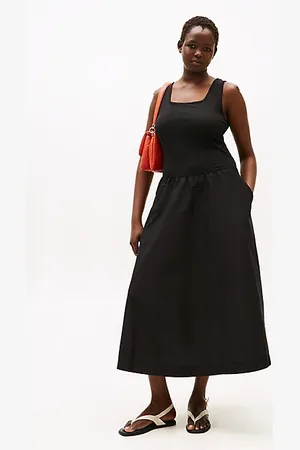 Tommy Hilfiger Sukienka midi Curve z roszerzanym dołem