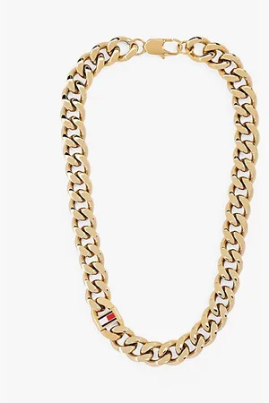 Tommy Hilfiger Pozłacany naszyjnik z ogniwami