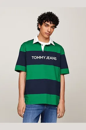 Tommy Hilfiger Luźna koszulka polo w paski rugby