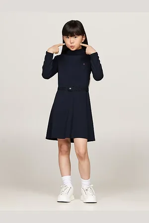Tommy Hilfiger Bardzo wąska sukienka z długim rękawem