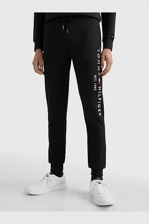 Tommy Hilfiger Joggery z wyhaftowanym logo i mankietami