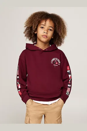 Tommy Hilfiger Bluza z kapturem i logo na rękawach