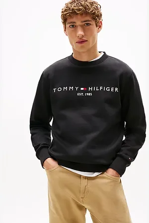 Tommy Hilfiger Bluza z logo i okrągłym dekoltem
