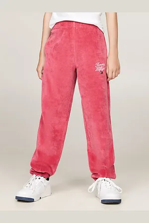Tommy Hilfiger Welurowe joggery z mankietami