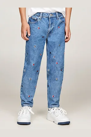 Tommy Hilfiger Jeansy w haftowany wzór z motywem flagi
