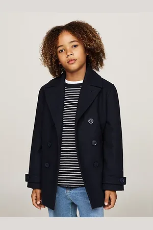 Tommy Hilfiger Lekka dwurzędowa kurtka marynarska z wełną