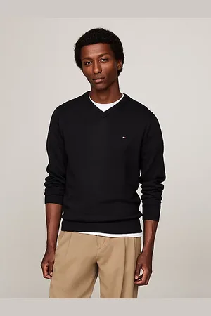 Tommy Hilfiger Sweter z dekoltem w szpic z kaszmirem