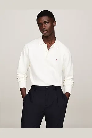 Tommy Hilfiger Sweter z kaszmiru z kołnierzykiem polo