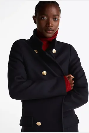 Tommy Hilfiger Płaszcz o wąskim kroju z wysokim kołnierzem